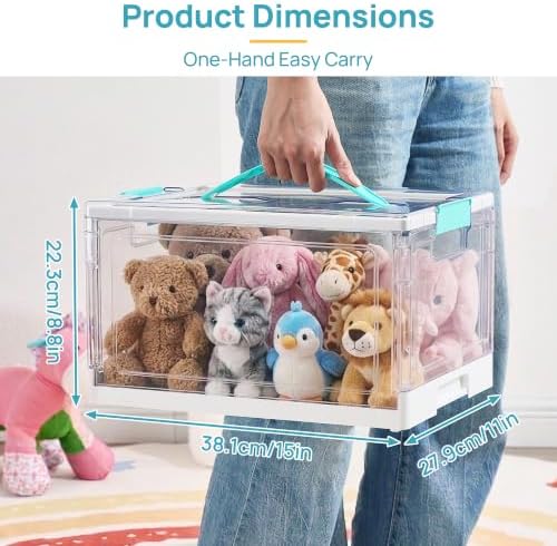 Vtopmart 24 QT Plastic Storage Box with Lid and Latches,3 Pack - Image 2