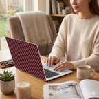 DONGKE Case for MacBook Air 13 Inch (2021-2018 Models A2337 M1/A2179/A1932), Burgundy Polka Dots Hard Shell Case with Keyboard Protector, Compatible with Retina Display and Touch ID - Image 5