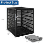 Natwind Mesh Desk Organizer with 6 Tier Sliding Drawers,Black - Image 6