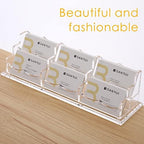SANRUI Acrylic Business Card Holder, Clear Desk Card Display Stand 6 Slot - Image 7
