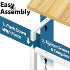 SHW Mission 48-Inch Home Office Computer Desk, Oak - Image 6