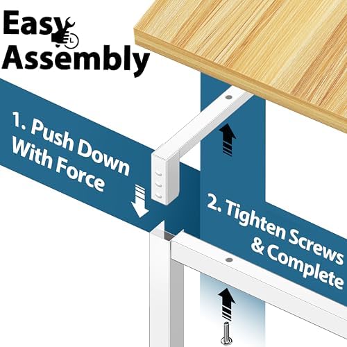 SHW Mission 32-Inch Home Office Computer Desk, Oak - Image 7