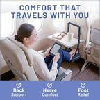 BASIC CONCEPTS Airplane Adjustable Foot Hammock (2 Pack), Perfect or Office Footrest to Relax Your Feet (Memory Foam) - for Travel Accessories, Desk Hammock, Comfy Hanger - Image 2