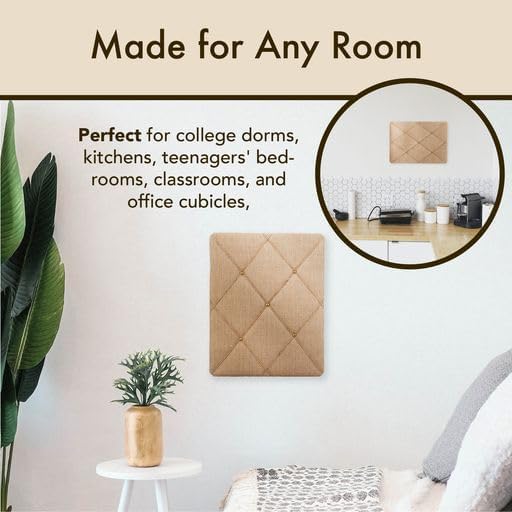 Burlap Bulletin Picture & Memo Board, 19.75 x 15.75 in - Image 4
