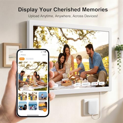 27 Inch Smart Digital Touch Screen Family Calendar, White - Image 7
