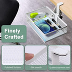 ROSYLINE Under Desk Storage Basket Hanging Drawer Tray, Clamp On Organizer - Image 5