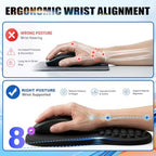 Ergonomic Keyboard Wrist Rest Mouse Pad Wrist Support Set, Black - Image 3