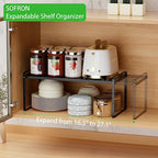 Expandable Storage Shelf, Stackable Organizer Rack, Black Large 3 PK - Image 3