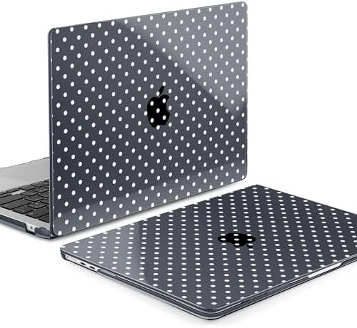 MEEgoodo for M5/M4/M3/M2 MacBook Air 15 inch Case 2026 2025 2024 2023, Case Fit Model (A3448/A3241/A3114/A2941) for MacBook Air 15.3 inch, White Polka Dot - Image 3