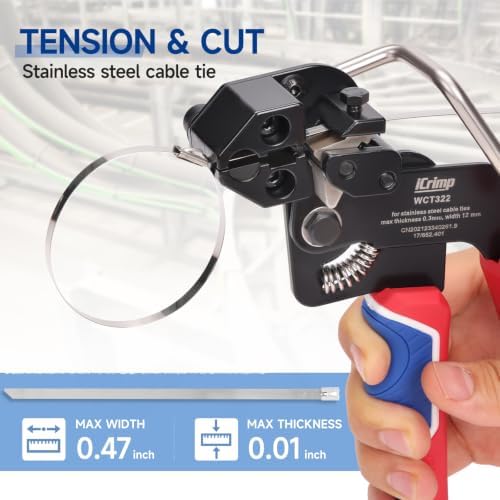 iCrimp Stainless Steel Cable Tie Tool Zip Gun Metal Zip Tensioner - Image 4