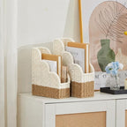 BROWNLILY Handwoven Paper Rope Magazine Holders with Scalloped Edge - Image 7
