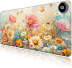 Heated Mouse Pad with 3 Levels Heated,Colorful Flowers by Unknown