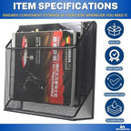 1InTheOffice 3 Tiers File Folder Organizer, Desk Sorter, Black Mesh Organizer - Image 6