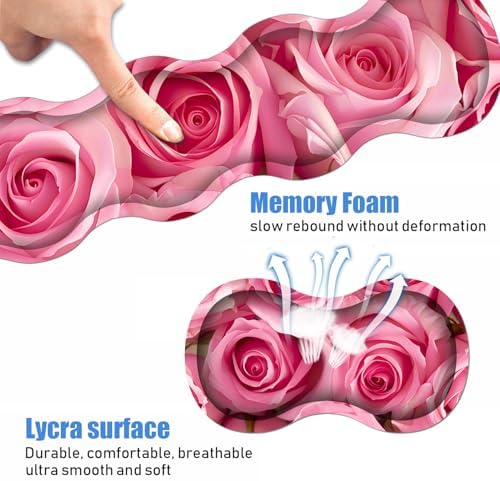 Ergonomic Keyboard Wrist Rest and Mouse Pad Wrist Rest Set, Large XXL Gaming Mousepad 31.5"x 11.8", Memory Foam, Easy Typing Pain Relief, Multifunctional Desk Mat for Office & Home, Pink Roses - Image 4