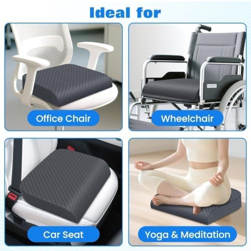 Seat Cushion, Office Chair Cushion, Chair Pad, Large, Gray, Large - Image 5