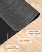 Blvornl Office Chair Mat for Hardwood Floor, 47.2"*60" Desk Computer Chair Mat for Hard Wood, Large Anti-Slip Hard Floor Protector for Rolling Chair, PVC Desk Rug for Office Black - Image 3