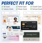 200 Pcs Horizontal Badge Holders, Extra Thick ID Card Name Tag Badge Holder with Resealable Zip, Waterproof ID Badge Holder - Image 3