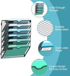 SUPEASY 6-Tier Wall File Organizer, Wall Mounted Mail Sorter, 2 Pack - Image 3