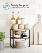 SONGMICS Cabinet Organizer Shelf, Set of 4 Spice Rack, Kitchen Storage - Image 5