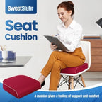 SweetSlubr Seat Cushion, Chair Pad, Memory Foam Tailbone Pain Relief - Image 3