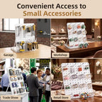 2-Pack Replaceable Pegboard Display Stand, 10.63x14.76 in, 26 Hooks, White - Image 7