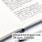 feela 15 Pack Pocket Small Notebooks Bulk, Mini Cute Notepads Hardcover College Ruled Lined Journals with Pen Holder for School Business Memos, with 15 Black Pens, 3.5”x 5.5”, A6, Gray - Image 3