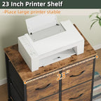 HIGDBFE 4 Drawer Lateral File Cabinet, Mobile Filing Cabinet Printer Stand - Image 4