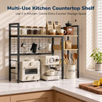 Desk Shelf, 38.6" Desk Hutch with Pegboard Hooks Set, Natural - Image 5