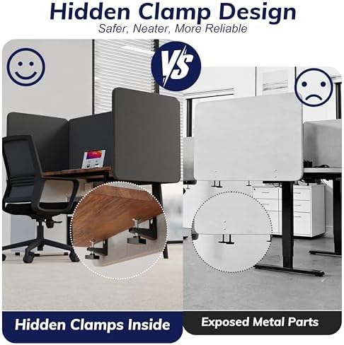Desk Privacy Panel Sound Absorbing & Proof Desk Divider for Office - Image 3