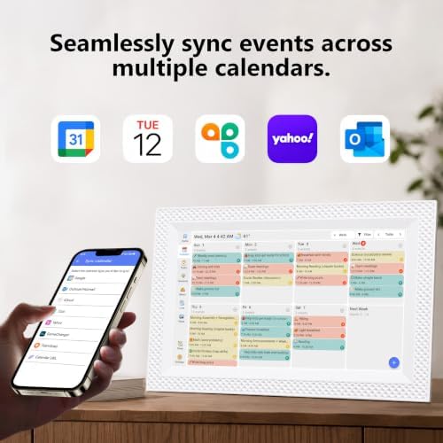 10.1" Digital Calendar Touchscreen, Family Wall Planner & Picture Frame - Image 3