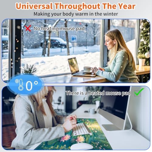 Heated Desk Pad & Mouse Pad, 3 Heat Levels, 3-Hour Auto Shut-Off - Image 6