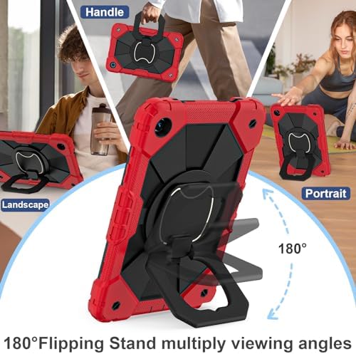 Scnioy Case for Samsung Galaxy Tab A11+ Plus / A9+ 11 Inch 2025/2023, Red - Image 6