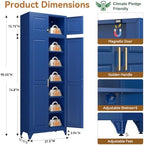 Polup 90" Pantry Cabinet, Tall Metal Storage Cabinet with Doors and Shelves - Image 3