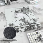 ATTACK SHARK CM05 Glass Mousepad, 17.7 x 15.7 in Glass Gaming Mouse Pad, 9H Tempered Hard Mouse Pad with Nano-Textured Low-Friction Surface, Non-Slip PU Base for FPS/MOBA Gaming-Black Warrior - Image 5