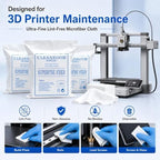 3D Printer Cleaning Kit, 300PCS Lint Free Microfiber Cloths, 6 x 6 Inch - Image 3