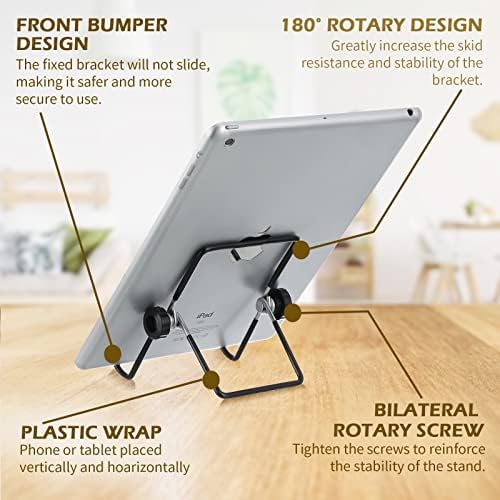 Kenning 24 Pack Book Stand, Foldable Picture Holders for Tables, 3.54'' X 5.12'' Metal Plate Stands for Display Photo Easel Cutting Board Record Frame Holder (Black) - Image 4