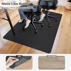 Sycoodeal Chair Mat, 40" x 55" Office Chair Mat for Hardwood and Tile Floor, Heavy Duty Floor Protector for Rolling Chairs, Non-Slip,Computer Mat for Home Office(Black) - Image 4