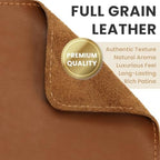 Full-Grain Leather Mouse Pad - Genuine Leather Mouse Mat with Non-Slip Backing, 3mm Thick, Smooth Mouse Glide, Desk Accessory for Office, Work & Gaming (Toffee Tan Brown, Large 11.8 x 9.8 in) - Image 3