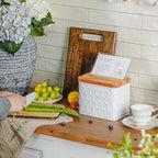 Honeycomb Embossed Recipe Box with 4x6 Cards and Dividers - Image 2