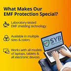 Shield Your Body - Laptop Lap Pad with SaferBody™, Anti Radiation Shield & Heat Shield Pad, EMF Blocker Laptop Pad for Up to 17in.Wide Device (15.9 x 12 inches), Jet Black PU Leather Color - Image 4