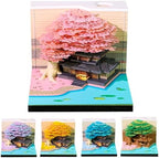 3D Calendar 2027, Desk Time Piece Calendar 2027,Tear-Away 3D Paper Art Notepad w LED Lights,Creative 3D Memo Artsy Pad Calendars, DIY Paper Carving Gift (Marriage Tree-A) by Ksgolif