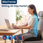 BlissTrends Memory Foam Seat Cushion for Office Chair & Car Seat, Black - Image 5