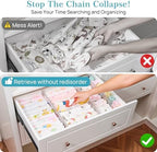 Vtopmart 4" Regular Upgrade Drawer Dividers for Clothes, 12.8"-22.3" 8 Pack - Image 4