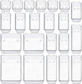SMARTAKE 22-Piece Drawer Organizer with Non-Slip Silicone Pads, 5-Size by SMARTAKE