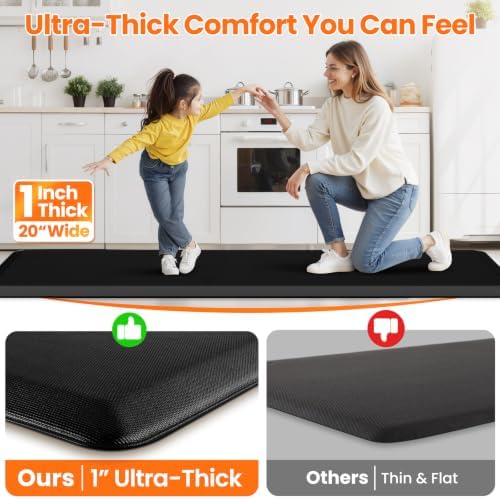 1-Inch Thick Anti-Fatigue Mat for Kitchen and Standing Desk,20"x94.5",Black - Image 7