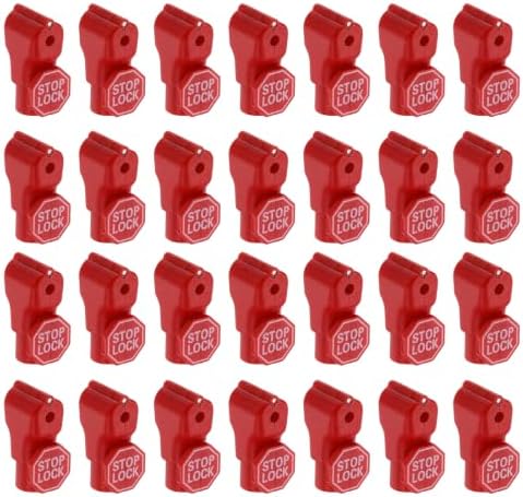 DTGN 200Pcs 4mm Magnetic Peg Hook Locks ABS Plastic, Red by DTGN