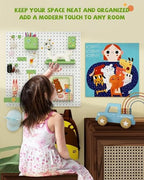 Metal Pegboard Combination Kit 4 Pack Peg Board and 26 Accessories - Image 2