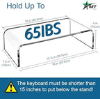 AMT Premium Acrylic Clear Monitor Stand Laptop/PC/Multimedia Monitor Riser for Home Office - Image 2