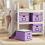 File Organizer Box with Lids, Collapsible File Folder Organizer - Image 2