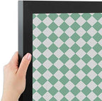PinPix 30x22 inch Cork Bulletin Board. This Decorative Framed Pin Board Comes with Diamond Pattern in Green and White Design and Satin Black. Ideal for Home, Office Decor or School (PinPix-330) - Image 2